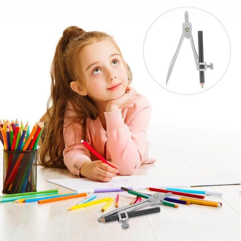 Metal Locking Compass Set Anti - Math Geometry Set With Compass 评论和价格